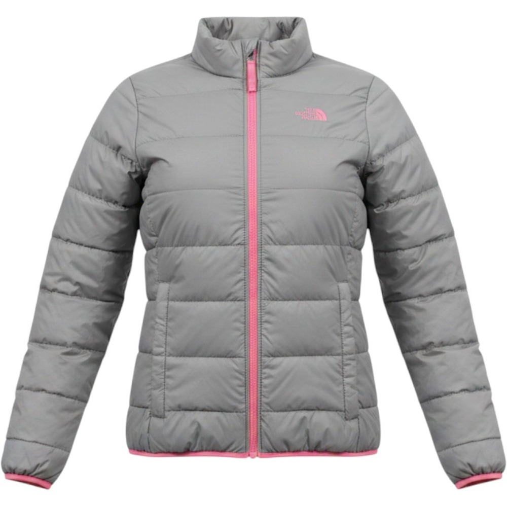 The North Face Down 550 girls gray pink jacket L 14